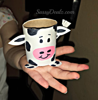 cow toilet paper roll craft