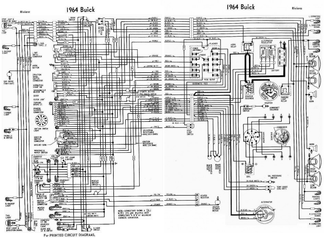 Buick Riviera 1964 Complete Electrical Wiring Diagram