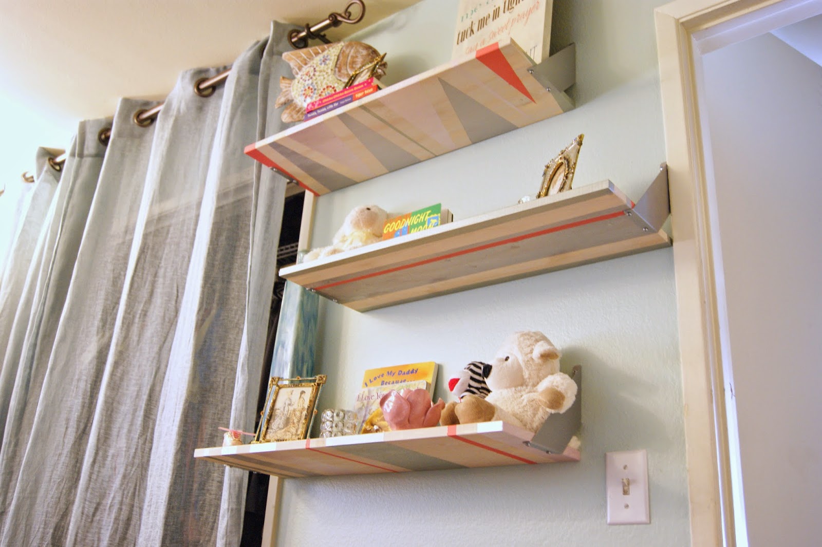 Sorella Style Baby Room Update! DIY Shelves for Kacey's Nursery