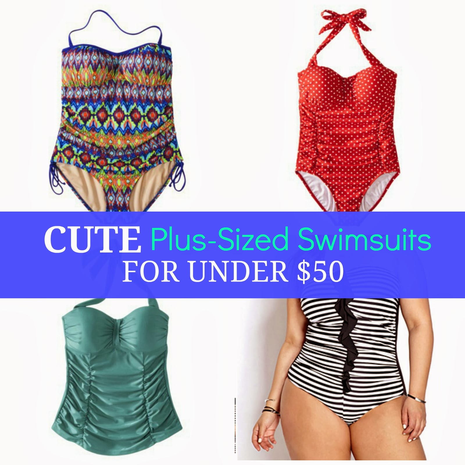 Cute Swimsuits for Curvy Ladies on a Budge The Striped Flamingo