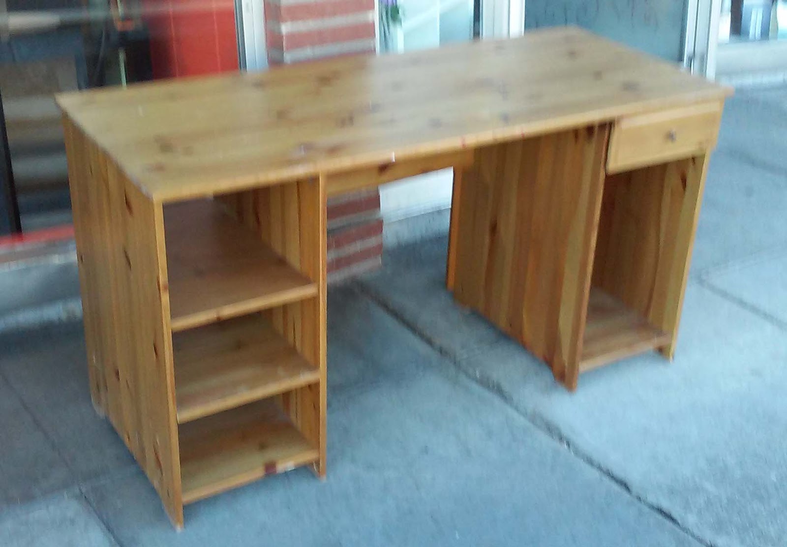 Uhuru Furniture Collectibles Sold Ikea Knotty Pine Desk 45