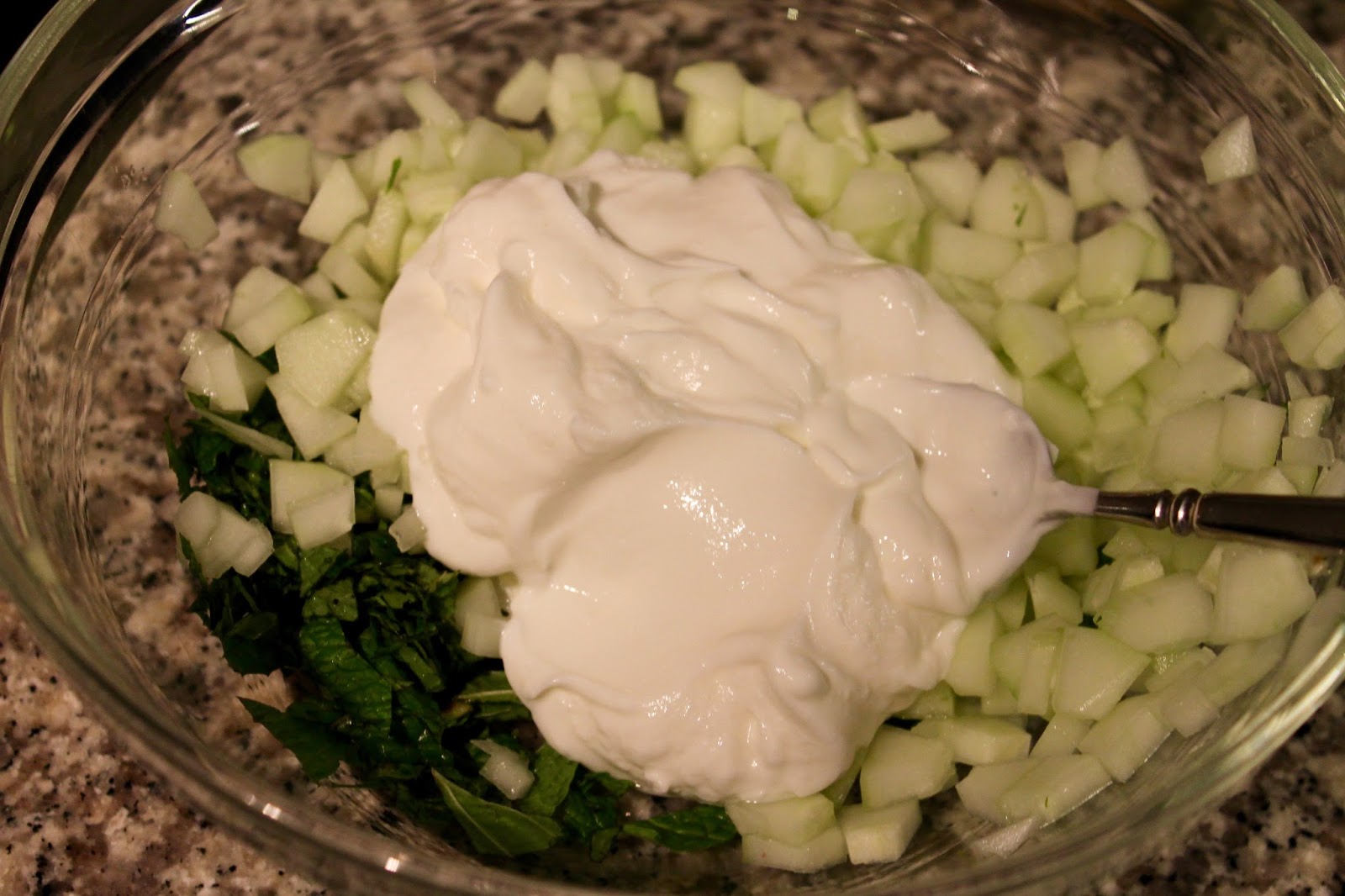 Cook In / Dine Out Flatbread with Tomatoes, Chickpeas and Yogurt Sauce