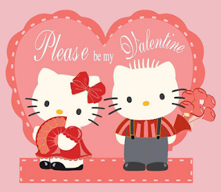 Hello Kitty Valentines Day Greeting printable e-Card