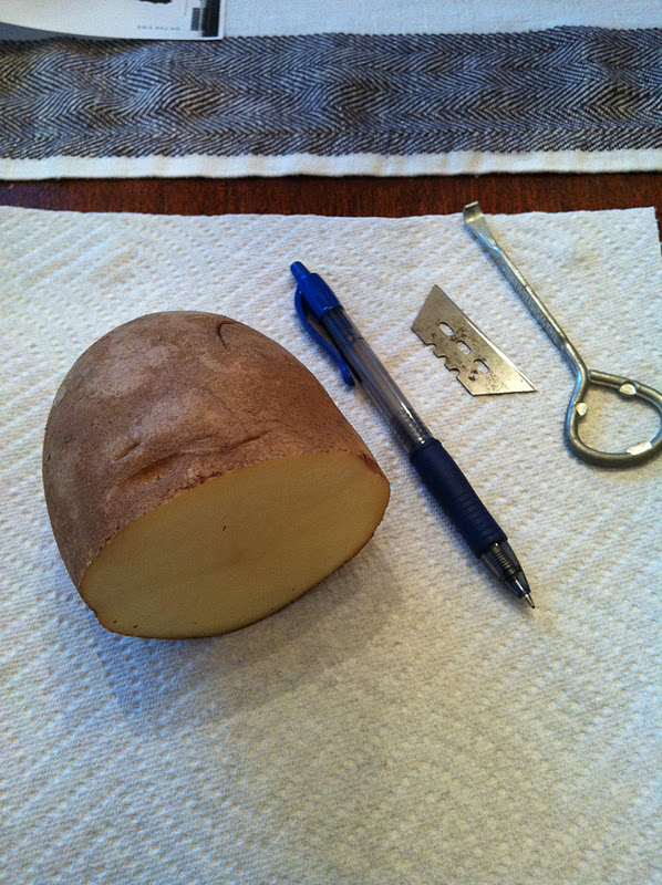 My Many Moments Potato Block Printing DIY