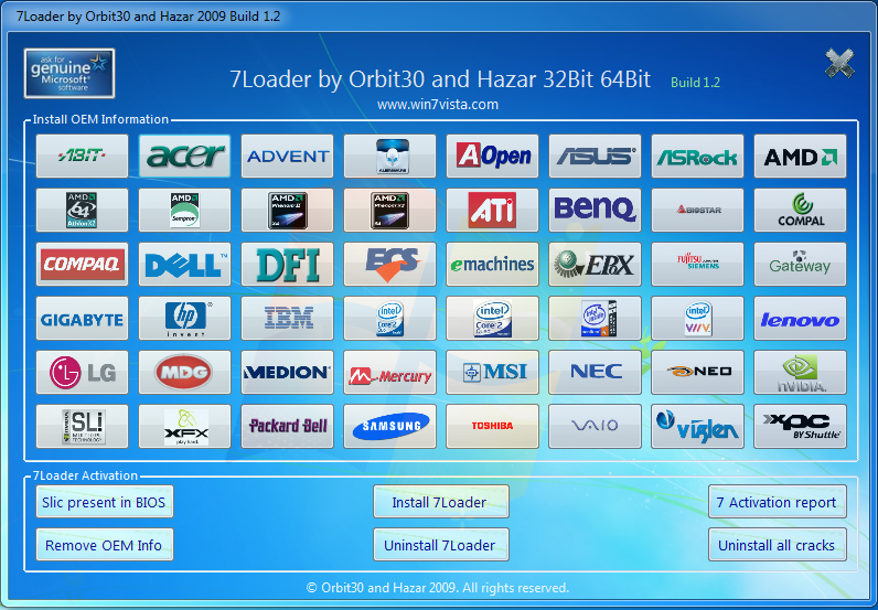 7loader 1.6 by hazar windows 7 activator key