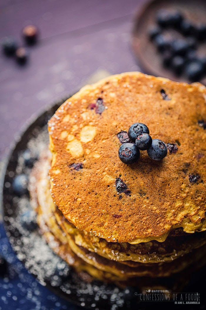 Whole Grain Blueberry Pancakes