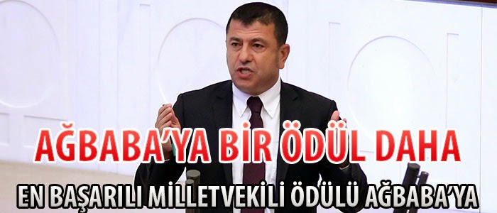 EN BAŞARILI MİLLETVEKİLİ ÖDÜLÜ AĞBABA’YA