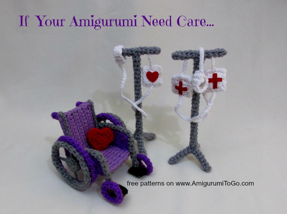 Crochet IV Drip Pole ~ Amigurumi To Go