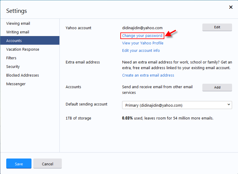Cara Merubah Alamat Password Email Yahoo Terbaru
