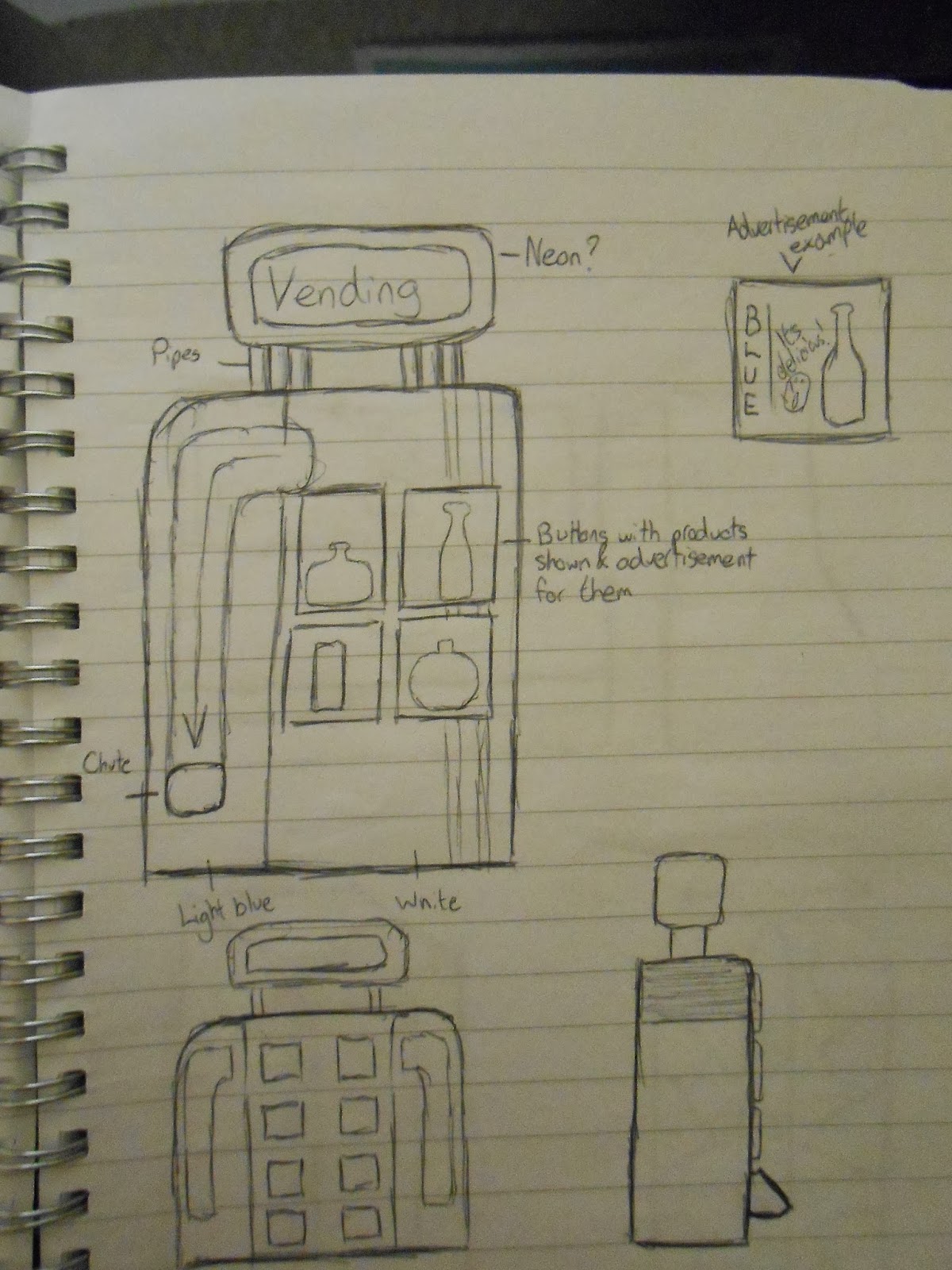 Concept Development For Games Intro To 3d Vending Machine Concept Progression,Front T Shirt Design Placement