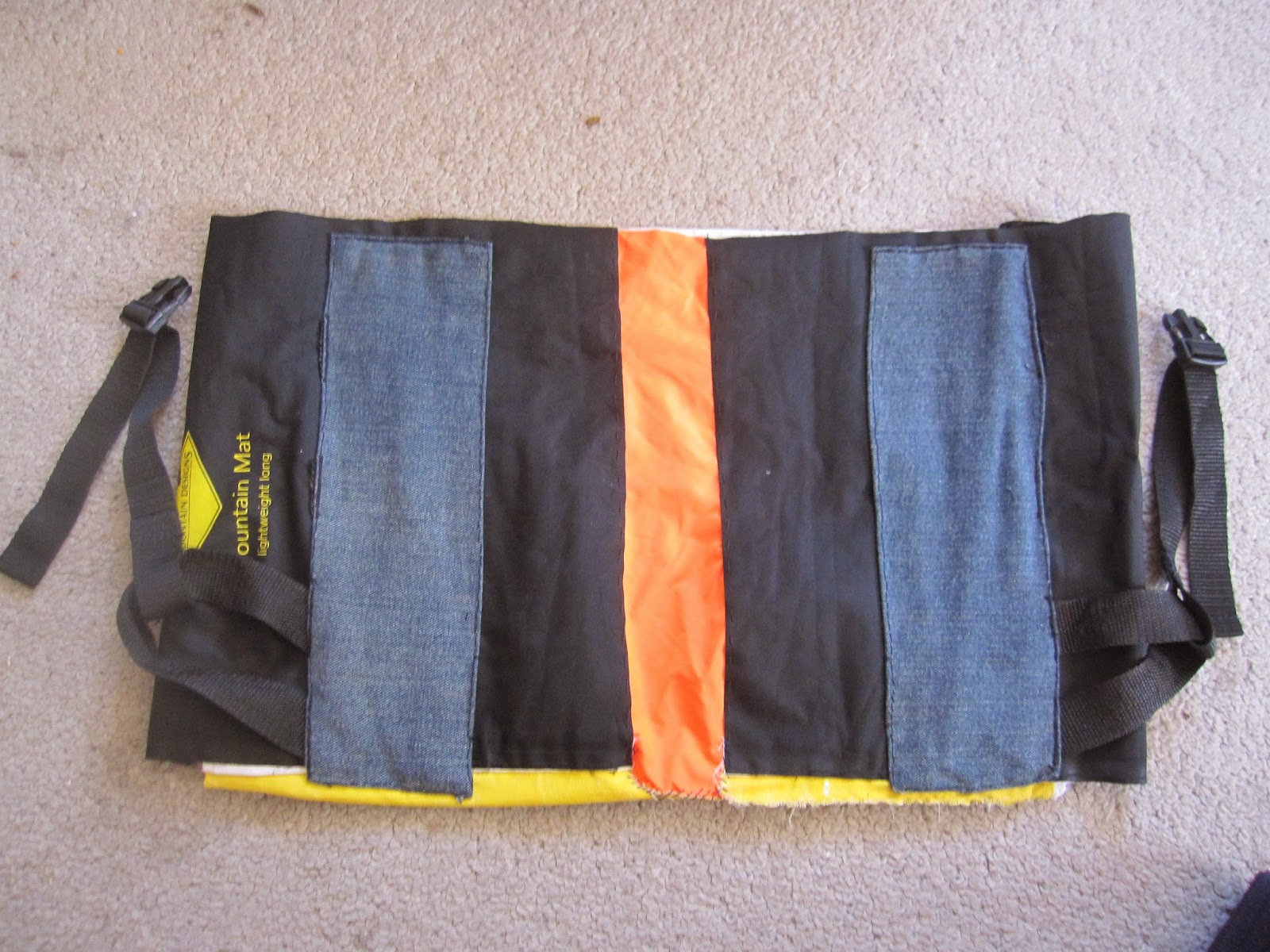 Little notes from Heather and Martin DIY sleeping mat/pad chair kit