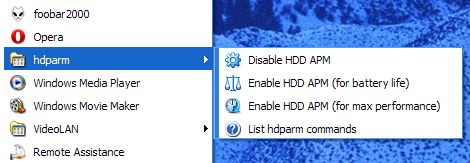 HDPARM TOOL FOR WINDOWS: Disabling hard disk drive advanced power