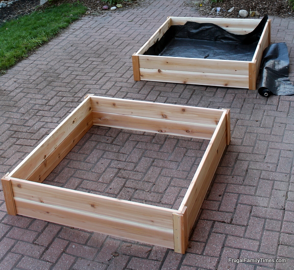 How to Build Raised Garden Bed Boxes (Growing Vegetables in our Driveway) Frugal Family Times