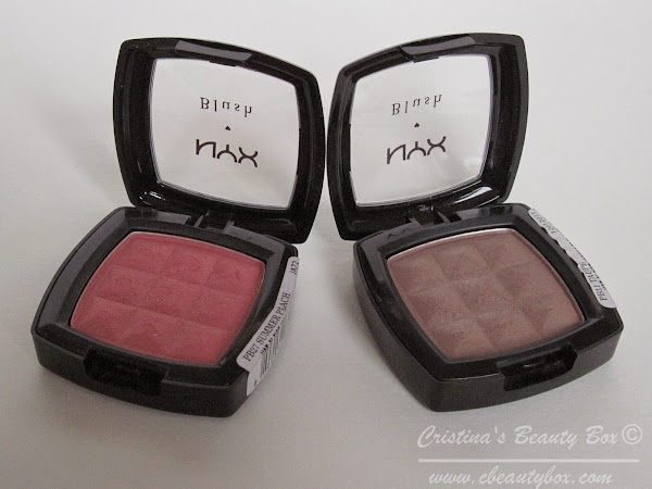NYX Powder Blushes - Summer Peach and Taupe - Review and Swatches