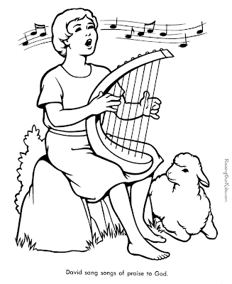 David Bible Coloring Pages Free