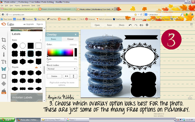 Choose an overlay with PicMonkey from www.anyonita-nibbles.com