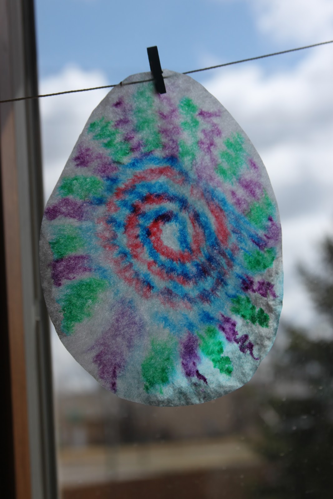 Kara's Creative Place Tiedye Coffee Filter Easter Eggs