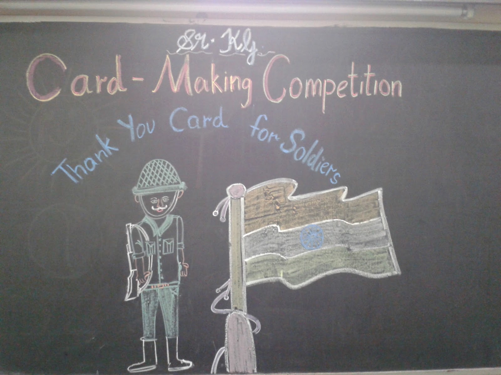 Our Preprimary blog SR.KG Card Making Competition [ Topic Thank