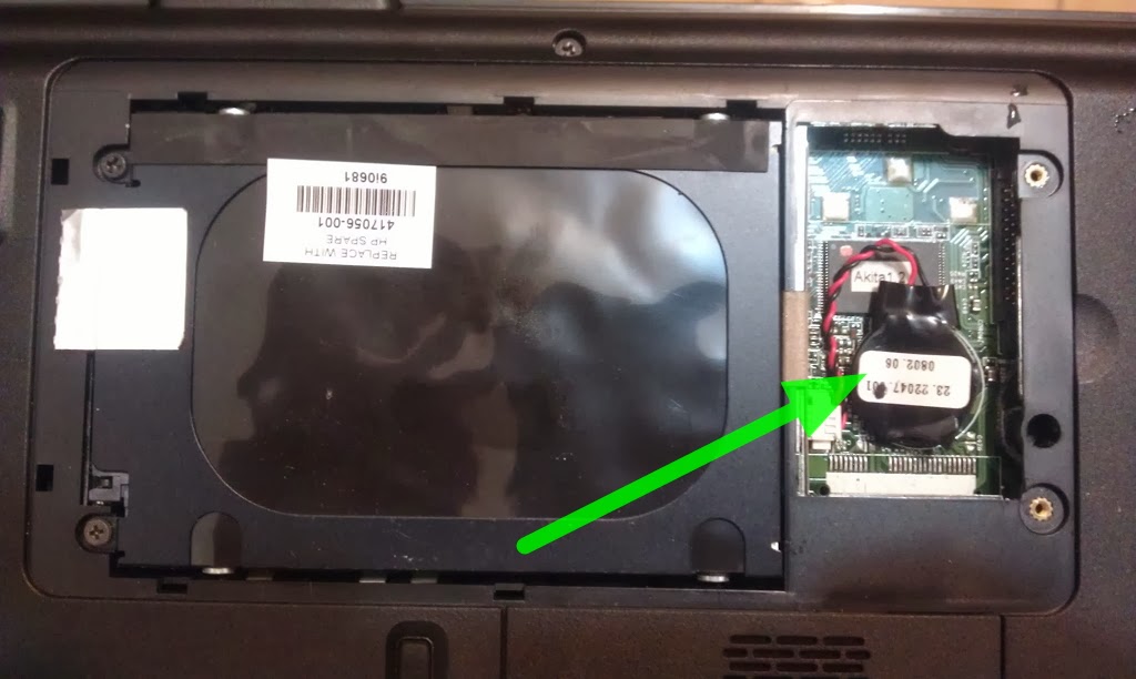 雄 Compaq Presario V3000 更換 CMOS 電池