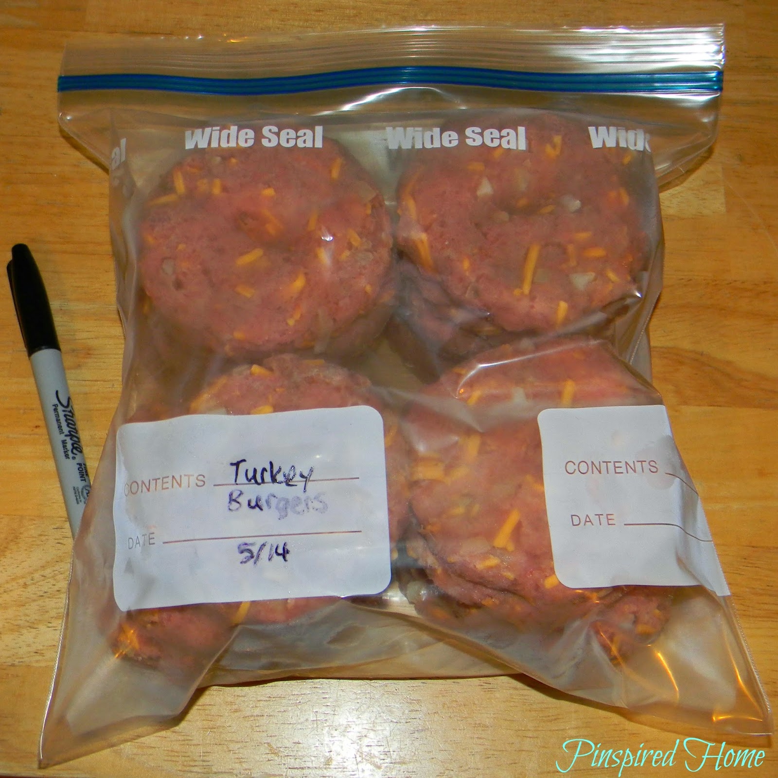 Pinspired Home FreezerFriendly Turkey Cheddar Burgers