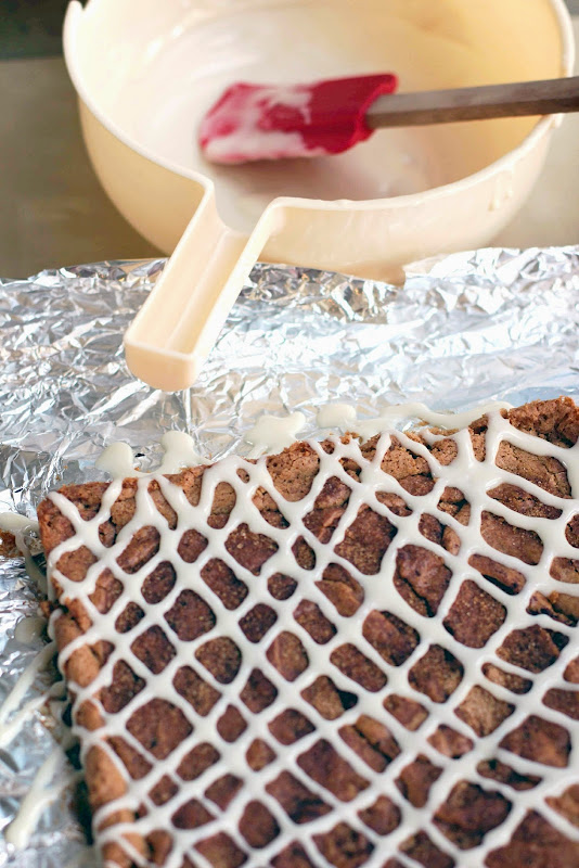 Milk and Honey Cinnamon Roll Blondies