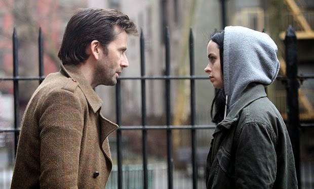 David Tennant and Krysten Ritter filming A.K.A. Jessica Jones - 14th April 2015