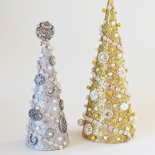 iLoveToCreate Blog Glittered Glam Christmas Trees