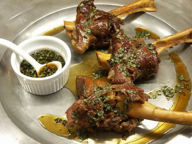Moveable Feasts Orange and Maple Braised Lamb Shanks with Fresh Mint Sauce