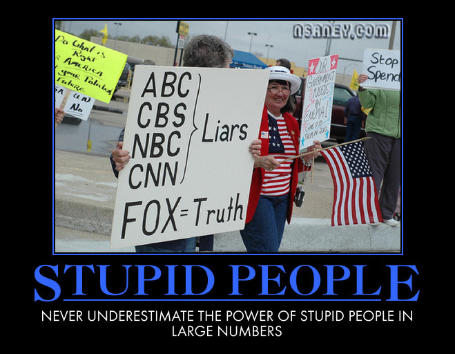 Political Memes: Fox News - Tea Party "Patriots": Stupid People