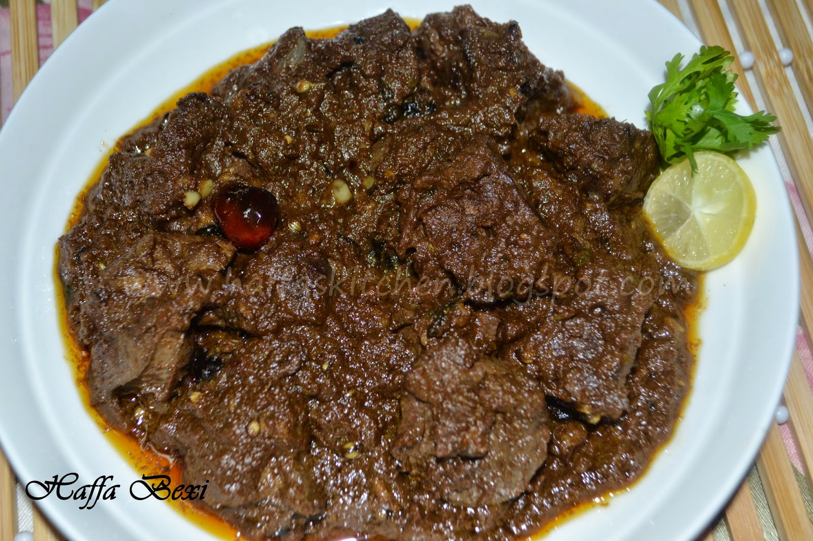 Mutton Liver Curry Kaleji Masala Haffa's kitchen adventures