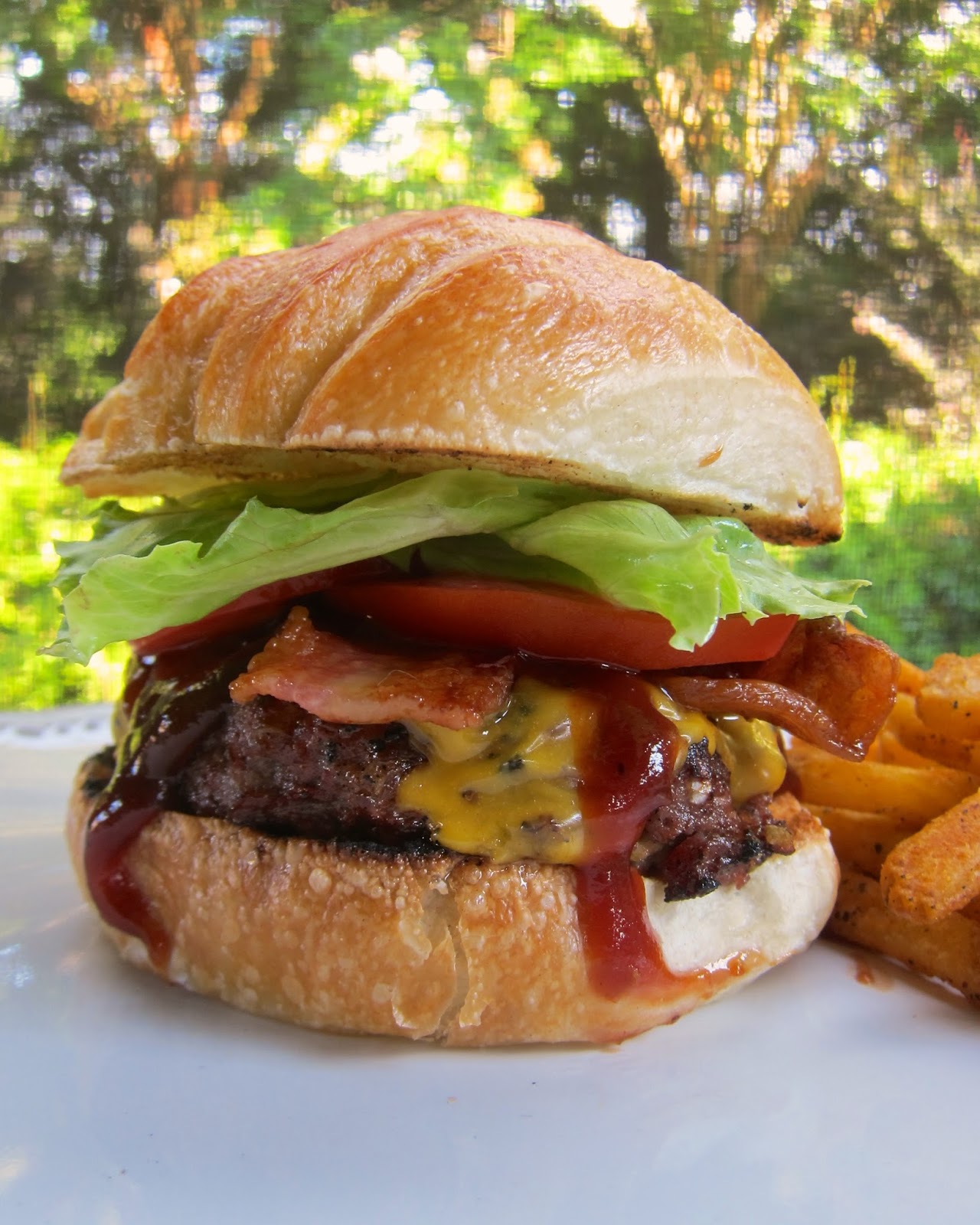 Double Bacon Cheddar Smokehouse Burger | Plain Chicken