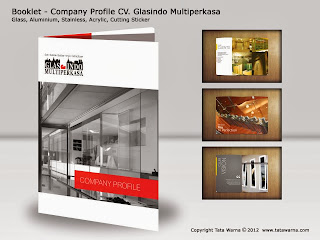 Desain Company Profile - Booklet - Glass, Alumunium, Stainless, Arcylic, Cutting Sticker - CV. Glasindo Multiperkasa
