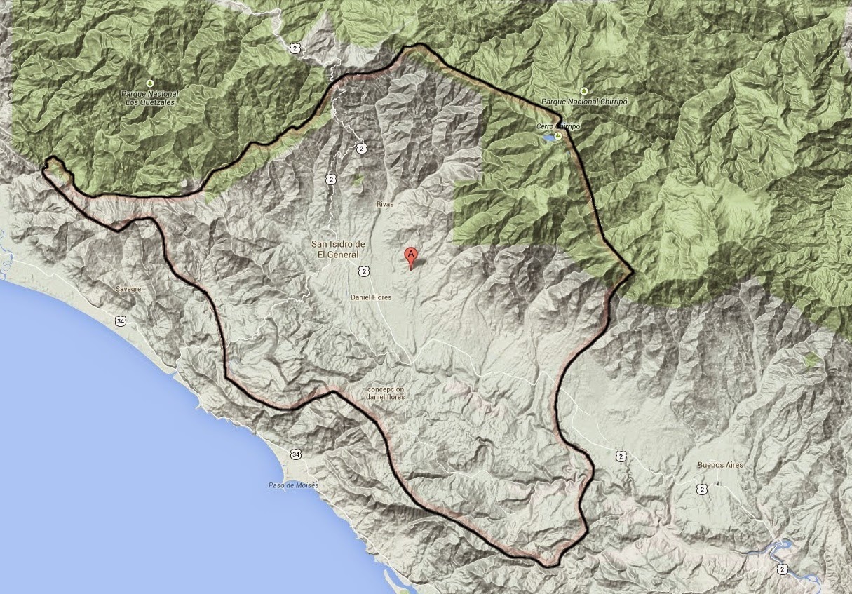 MAPAS DE Perez Zeledon. Canton N° 19 de San Jose