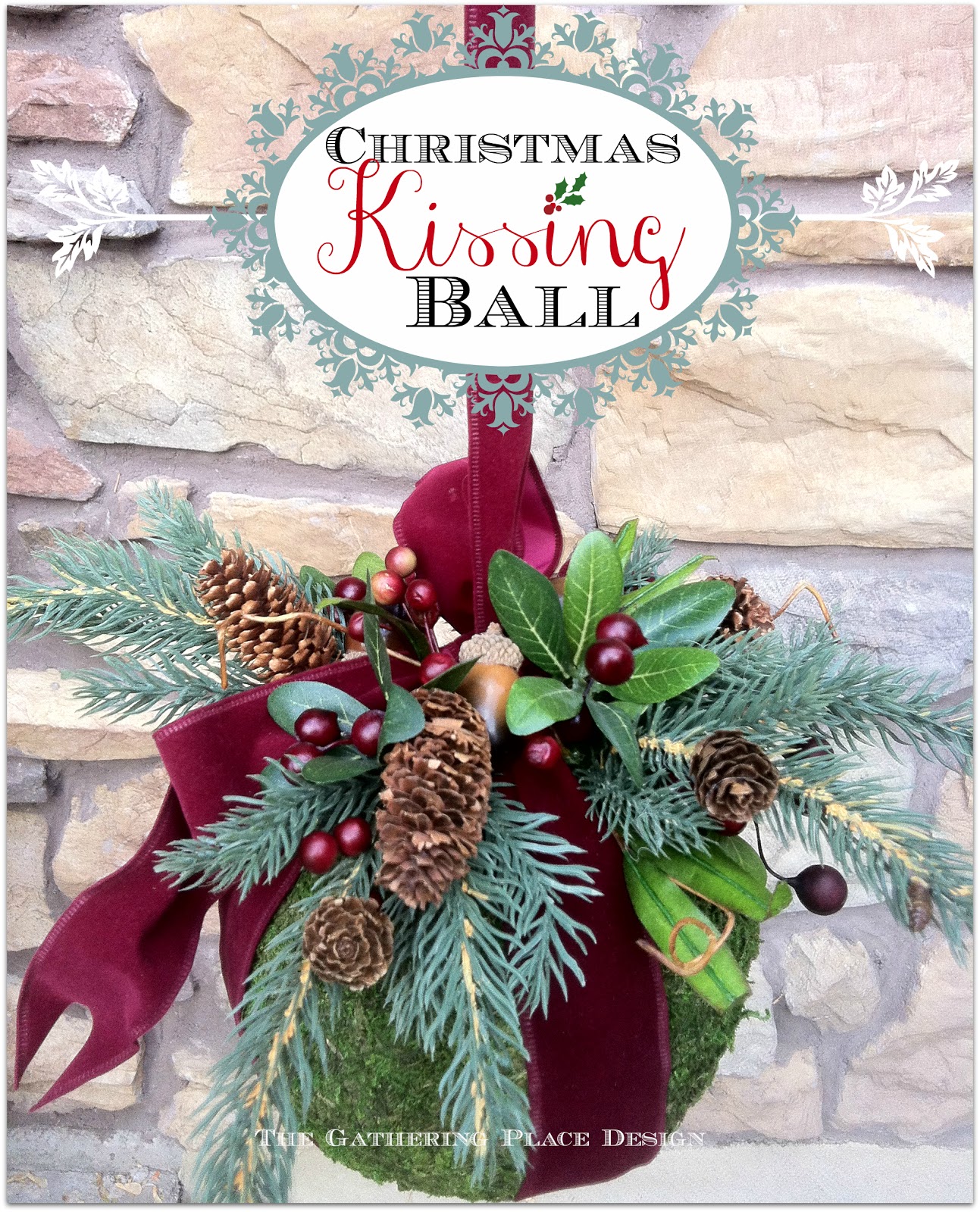 DIY Christmas Kissing Ball Little Bit City,