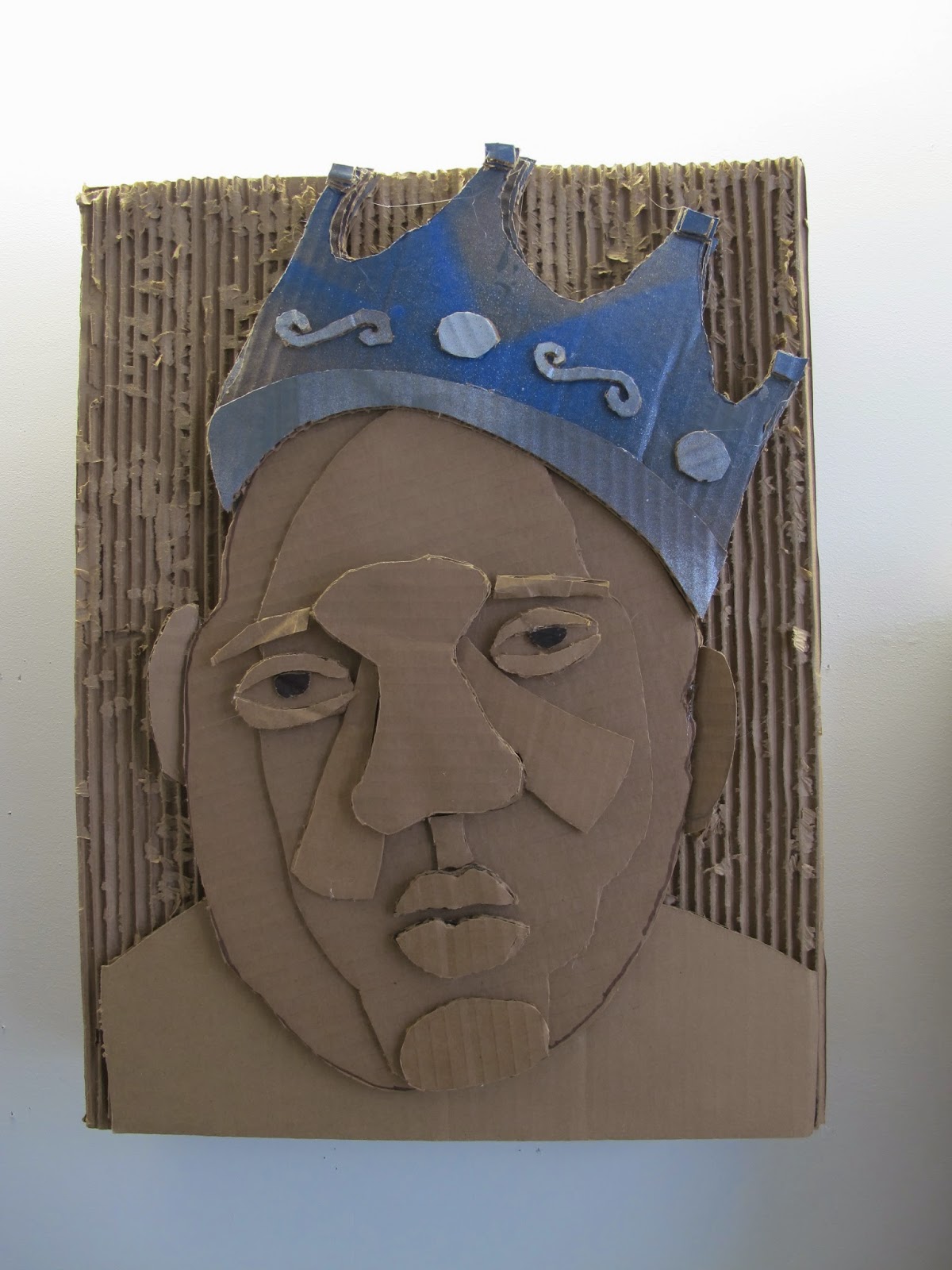 The Visual Arts at Germantown Academy Cardboard Relief Portraits
