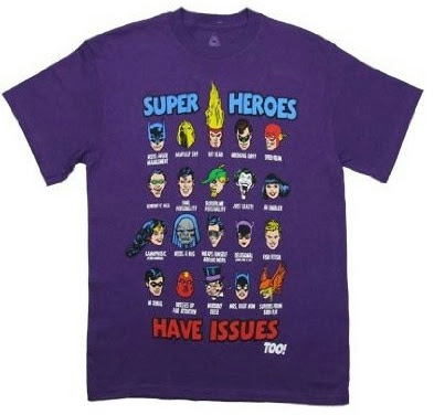 DC Comics Super Heroes Have Issues Too t-shirt