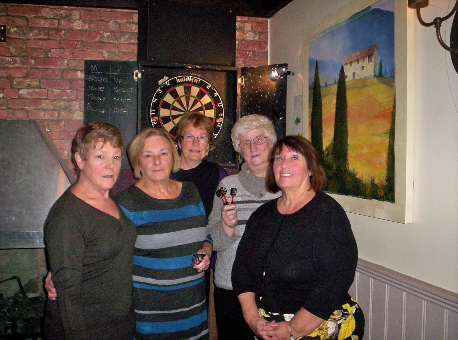 Hollingbourne WI WEST KENT DARTS TOURNAMENT Sarah in good form.
