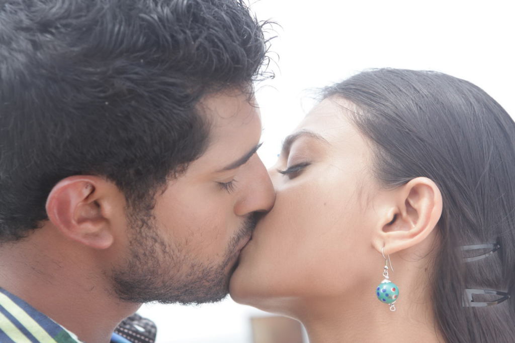 Latest Nikitha Narayan Hot and Sexy Lip Lock Kiss in Its My Love Story Movie