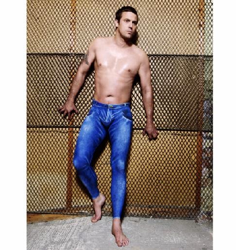 Jeans for Genes   Male celebrities body painted in jeans