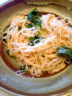 Rice Noodles with Miso Ginger Sauce and Vegetables by Future Relics Pottery