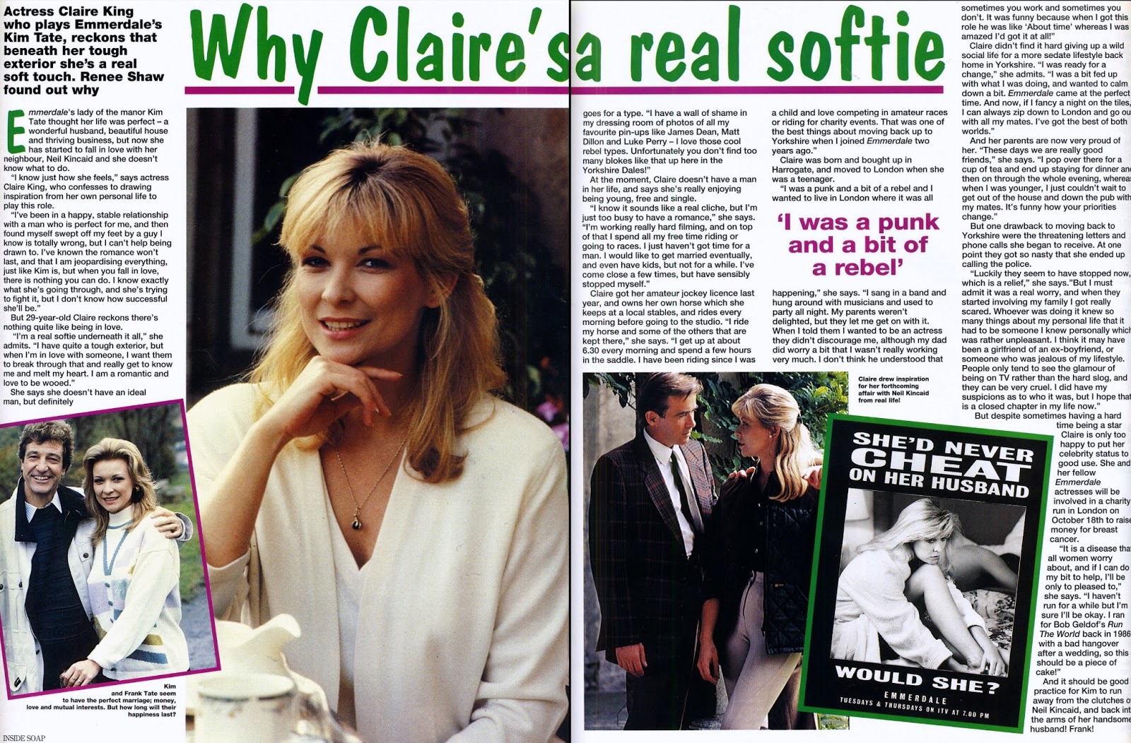 The Soap Opera Saga Emmerdale Why Claire's A Real Softie