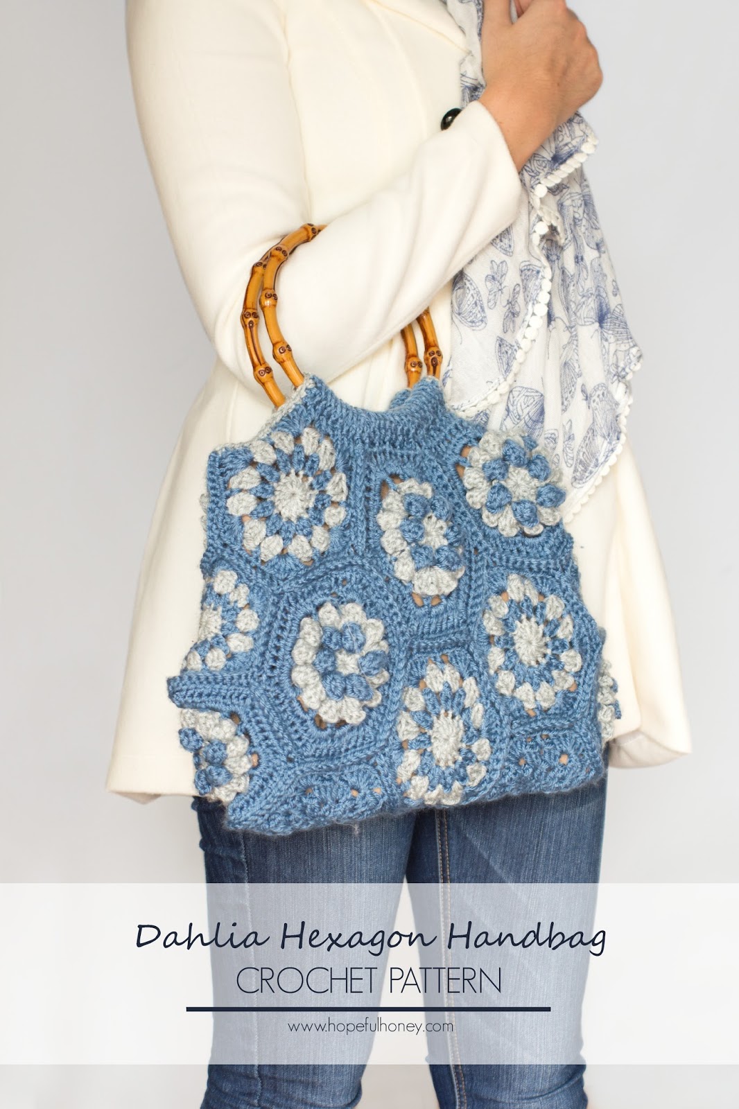 ... Honey Craft, Crochet, Create: Dahlia Hexagon Handbag Crochet Pattern