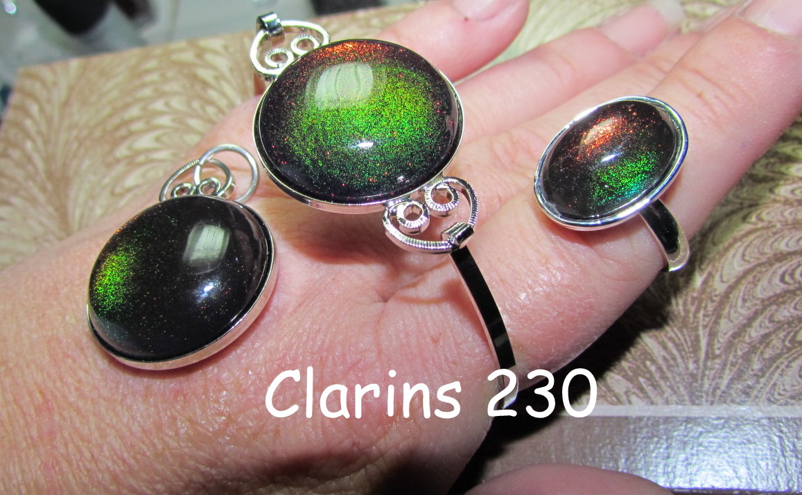 jewelry made with the crazy rare Clarins 230. So my lovely nail polish