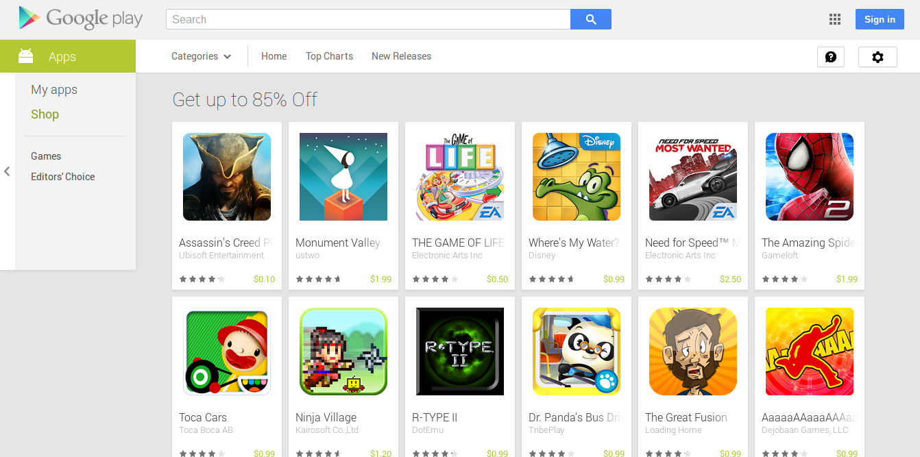 Android, Penguin and Life: Google Play Store sale, games up to 85% off