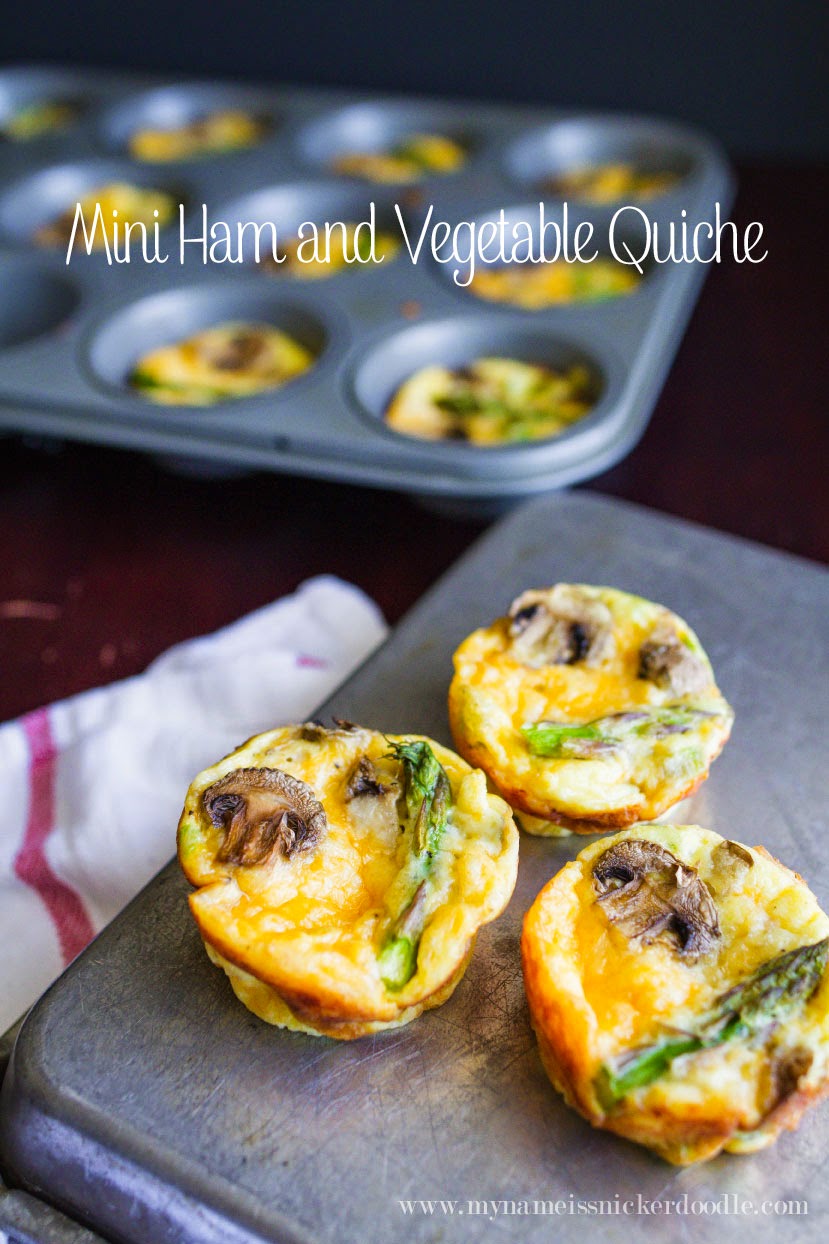 Mini Ham and Vegetable Quiche | Mandy's Recipe Box