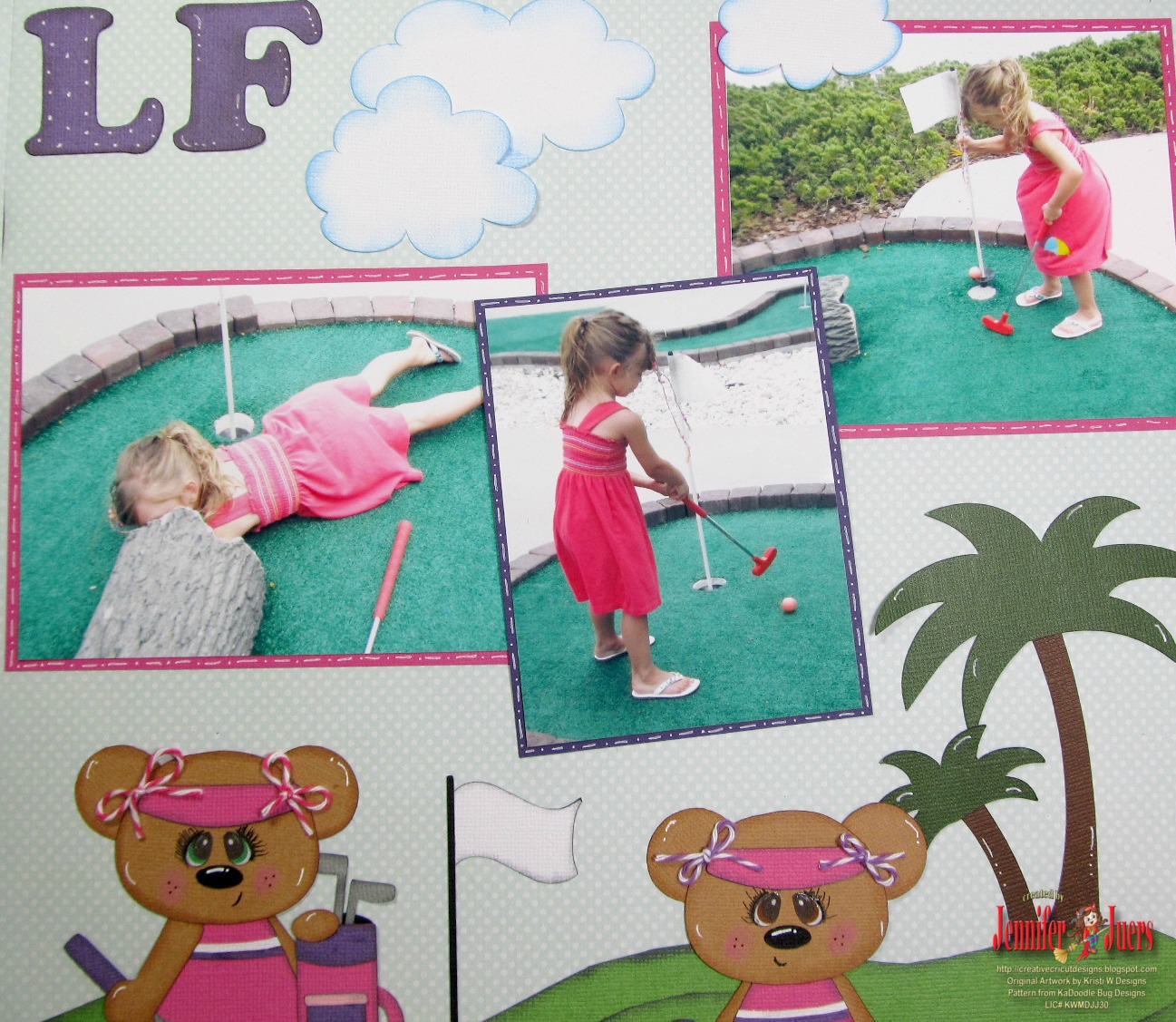 Creative Cricut Designs & More.... Mini Golf Scrapbook Layout