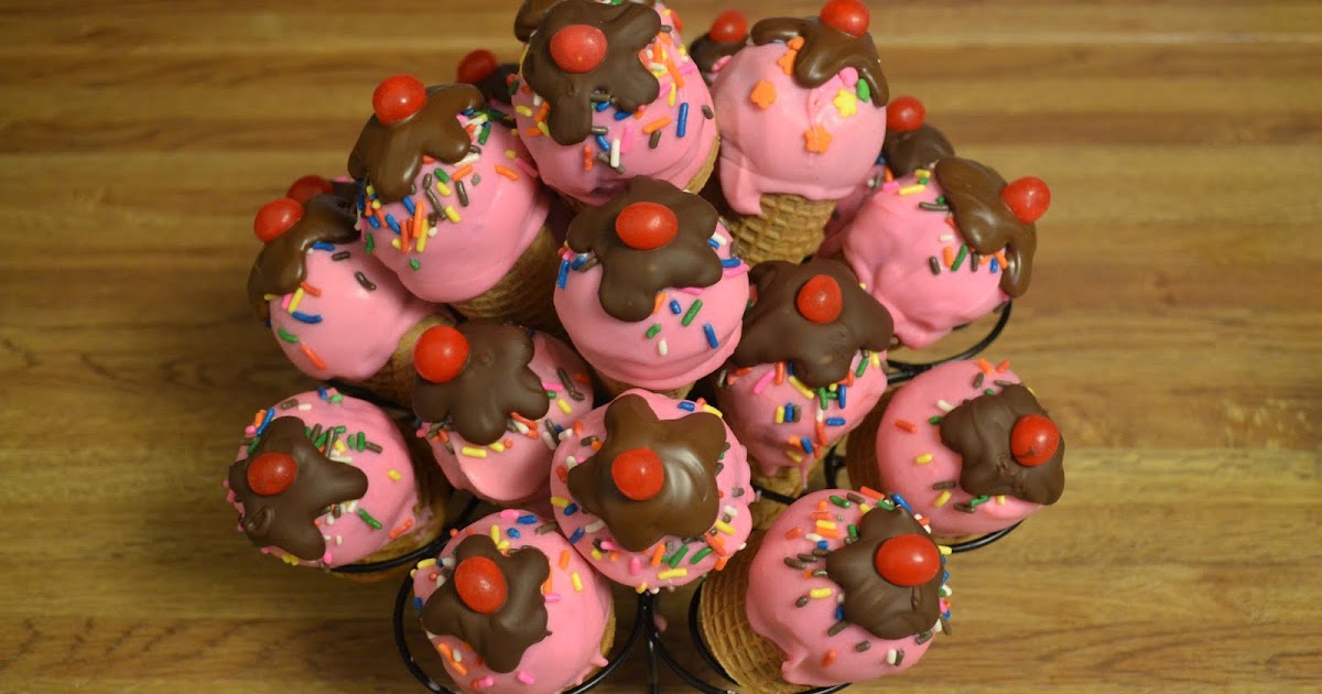 Spoons and Scissors Ice Cream Cone Cake Pops