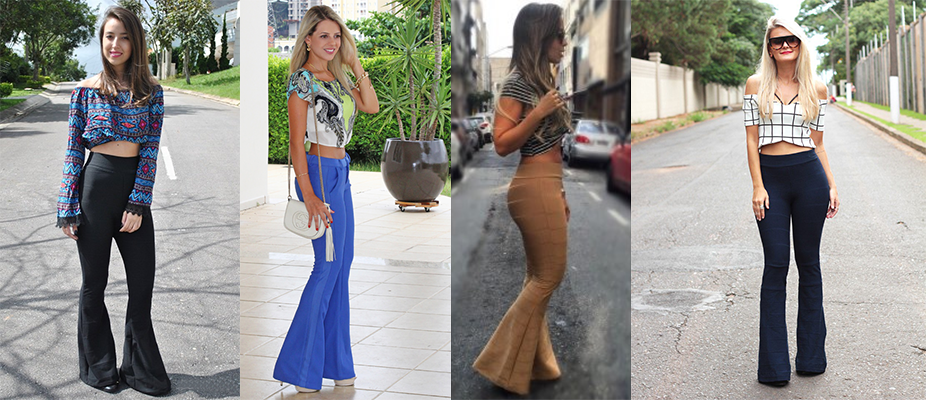 calça flare tendencia