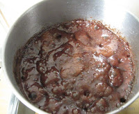 Butter ,sugar and cocoa mixture 