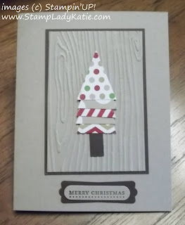 Christmas Card made with Stampin'UP!'s Pennant Punch and Designer Paper